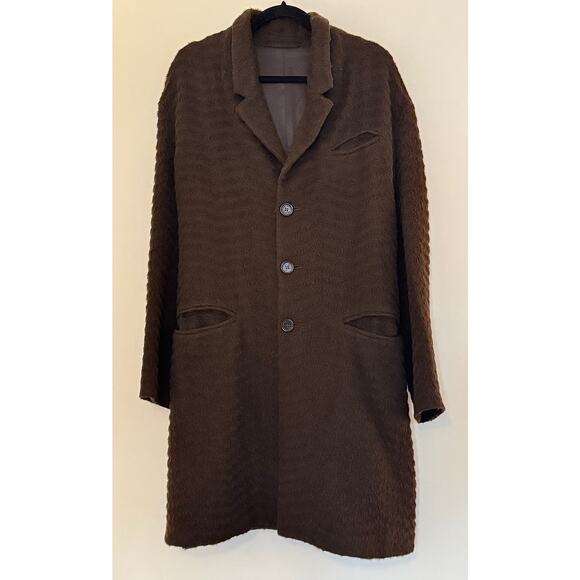 Neil Barret Men's FW 14' Brown Wool Oversize Fit Coat - Picture 1 of 6